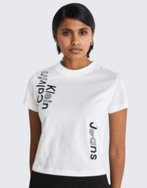 Calvin Klein Multi Place Logo Baby T-Shirt Top Womens