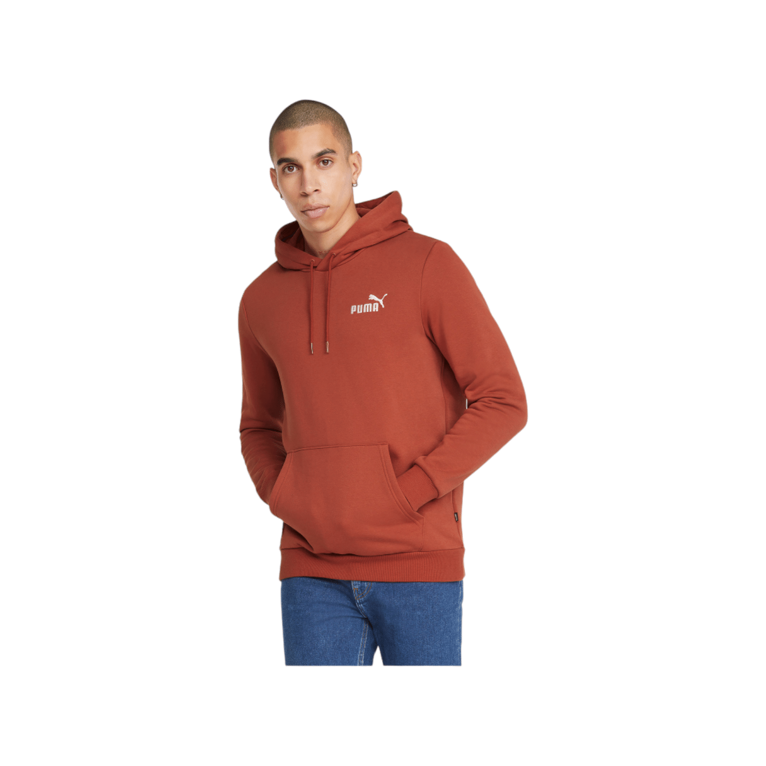 Puma Essential Embroidery Logo Hoodie Rust Red