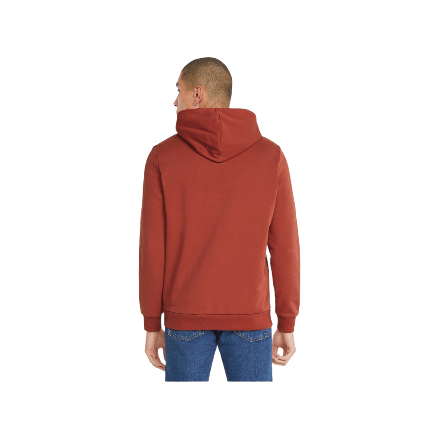 Puma Essential Embroidery Logo Hoodie Rust Red