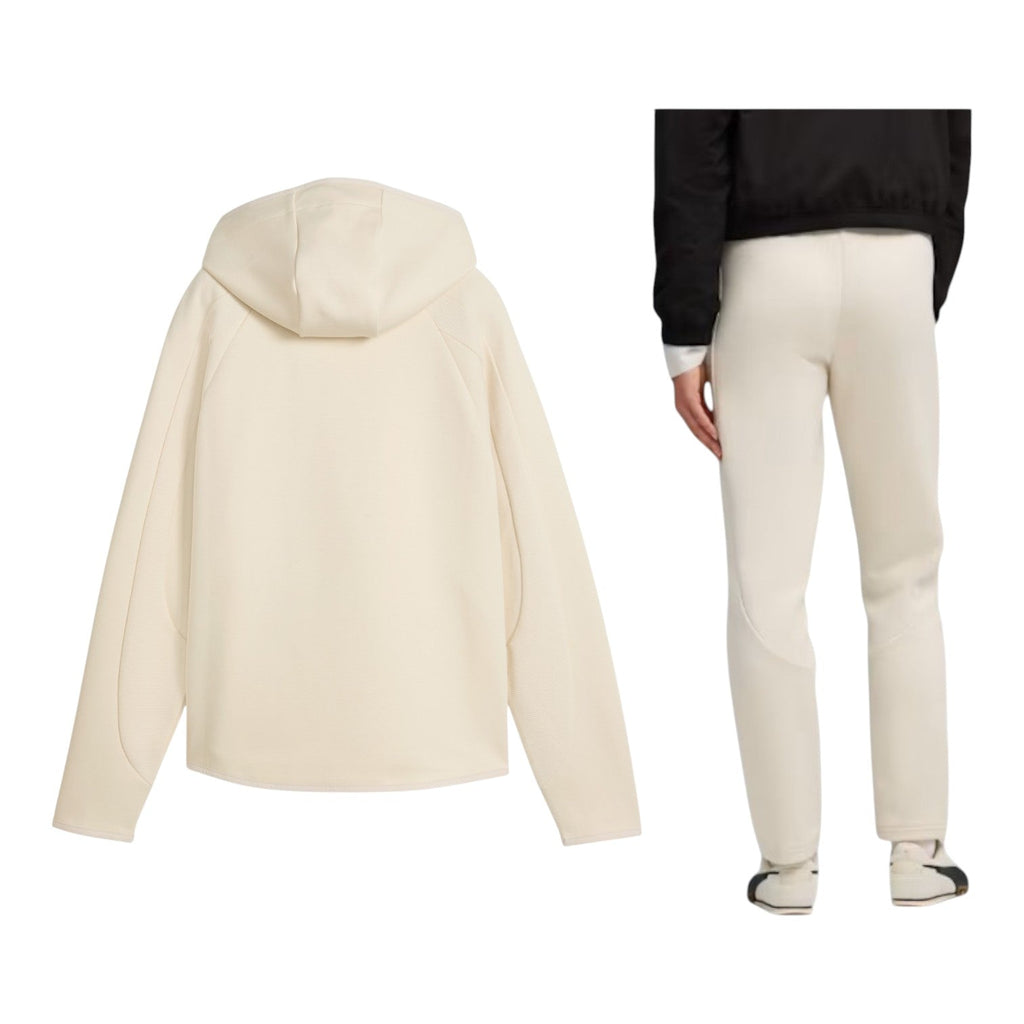 Puma Womens Evostripe Comfort Regular Fit Tracksuit Set - Alpine Snow Cream