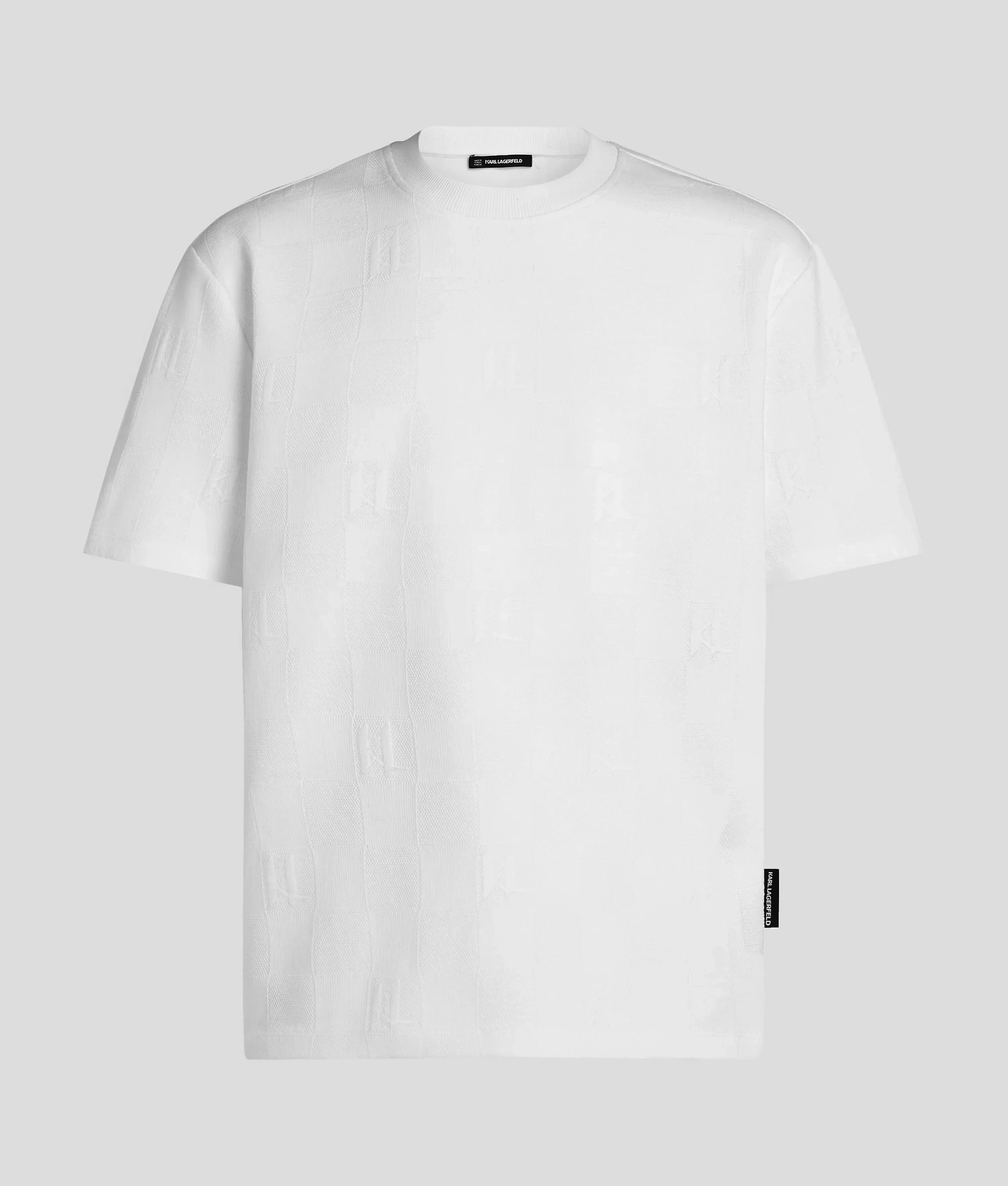 KL MONOGRAM CHECKED T-SHIRT