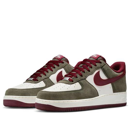 Nike Air Force 1 Low '07 LV8 'Cargo Khaki Pale Ivory Dark Team Red'