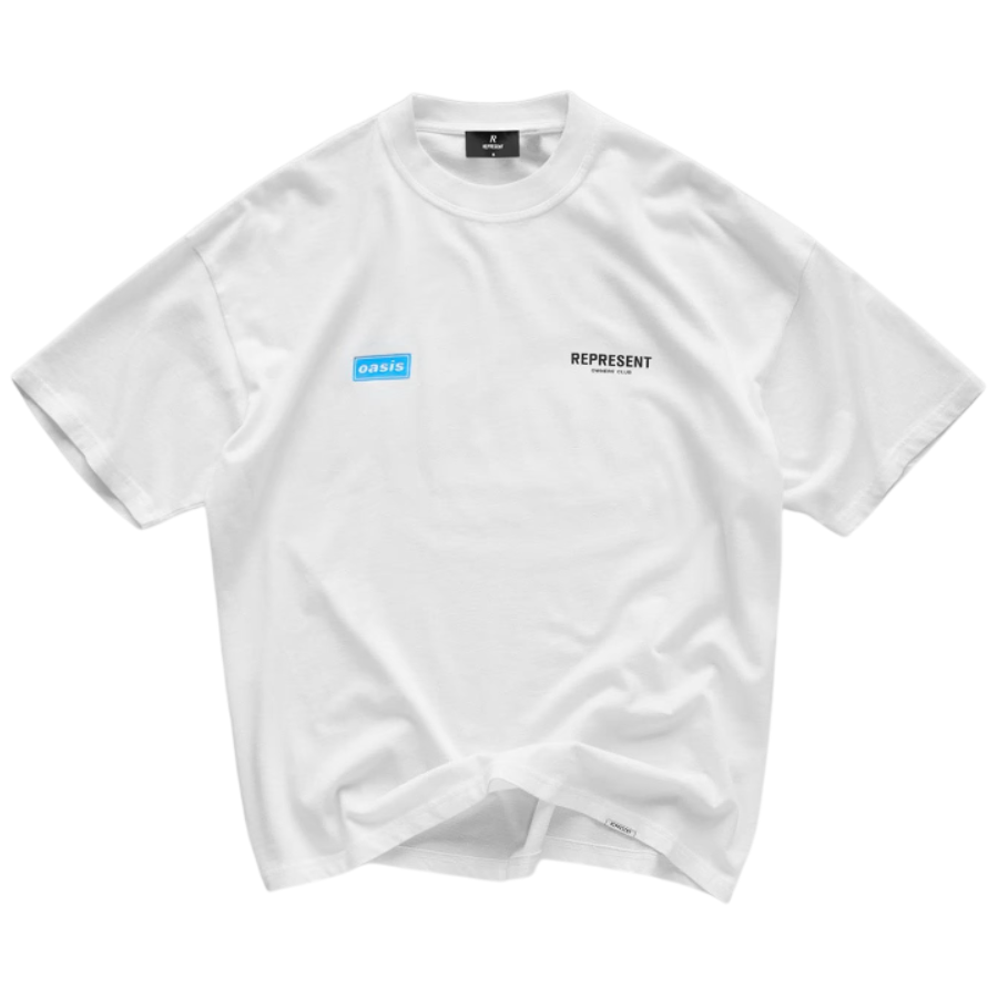 Represent X Oasis Owners Club T-Shirt - 'Flat White'