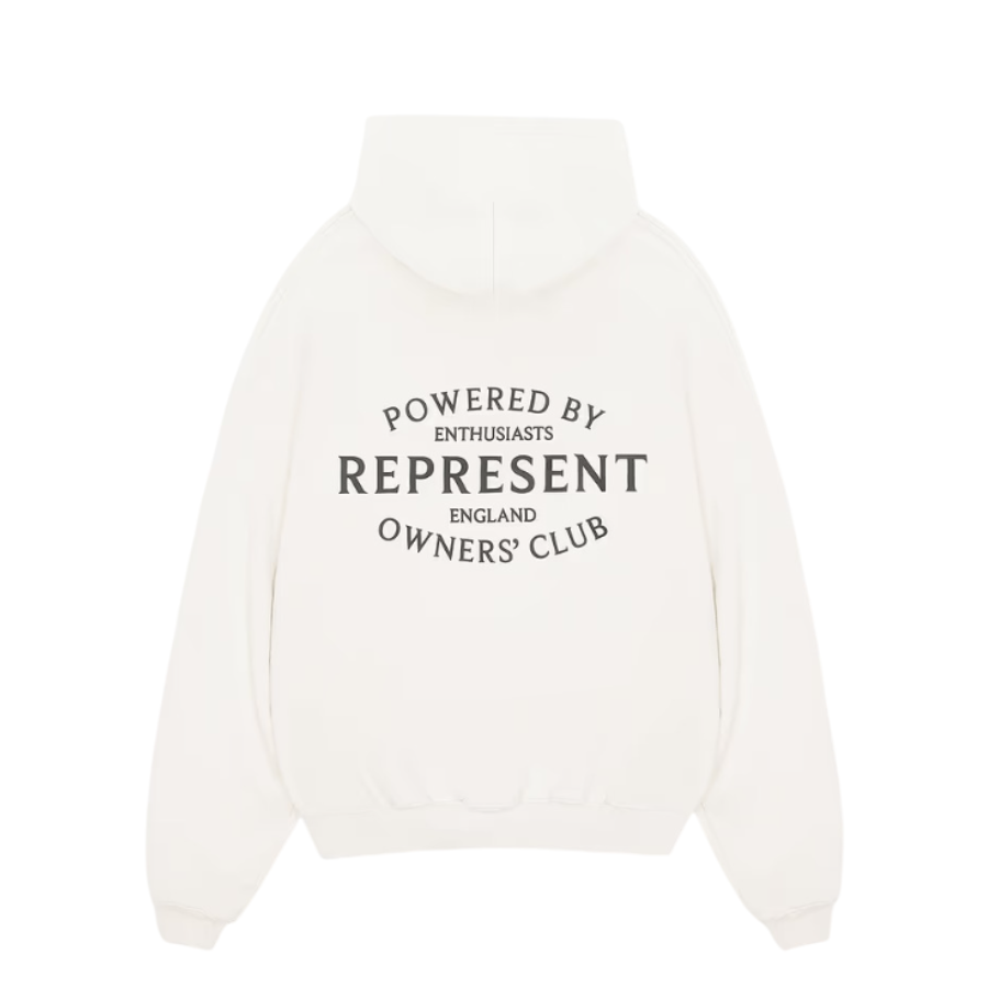 Represent Owners Club Stamp Hoodie - Flat White