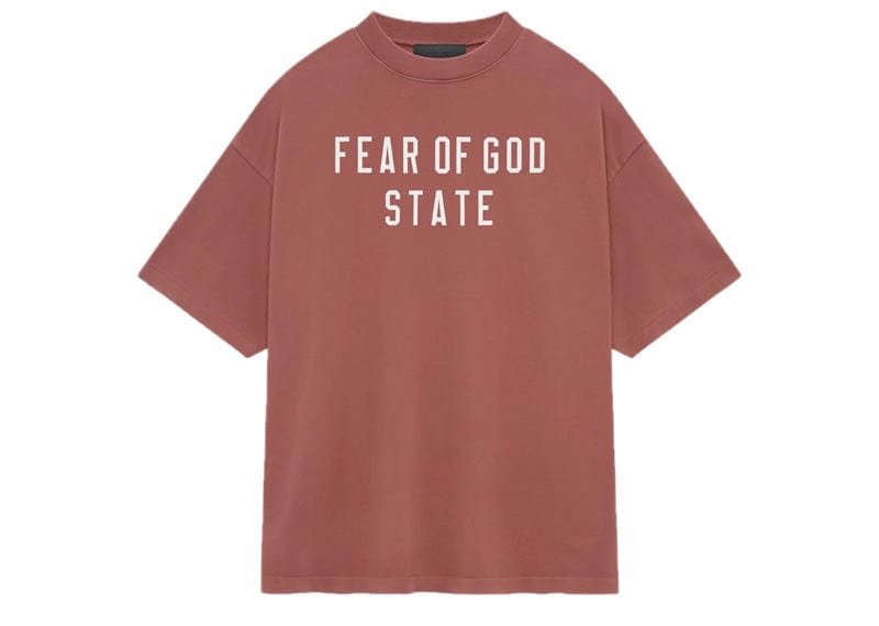 Fear of God Essentials Heavy T-Shirt - 'Crimson'